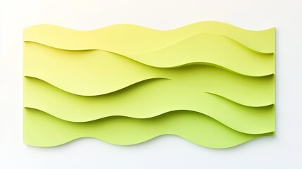 Obraz premium Abstract Wave Pattern Design - Modern abstract artwork featuring a series of undulating, lime-green waves. Gradient adds depth.
