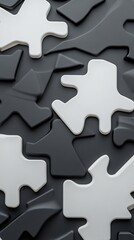Obraz premium Abstract Gray White Puzzle Texture Pattern Design. AI Generated