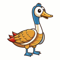 vector illustration of cartoon Canada  goose