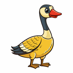 vector illustration of cartoon Canada  goose