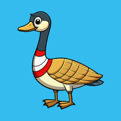 vector illustration of cartoon Canada  goose