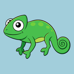 green chameleon cartoon