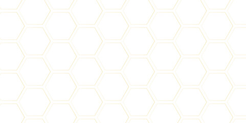 Obraz premium Abstract seamless honeycomb hexagon background. Geometric texture white pattern design. 