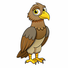 eagle cartoon isolated on white