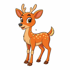 deer, animal, reindeer, cartoon, vector, illustration, christmas, mammal, wild, cute, nature, elk, antler, brown, stag, wildlife, animals, art, silhouette, forest, doe, horn, buck, zoo, happy