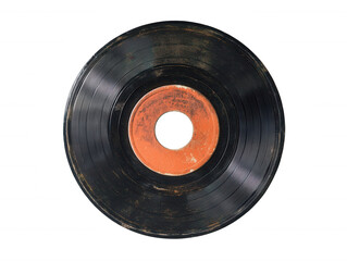 Obraz premium Vintage 78 RPM Record Old Black Vinyl Disc Retro Music Dusty Scratched Analog Sound