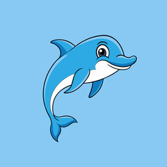 vector illustration of a dolphin