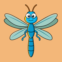 dragonfly cartoon illustration