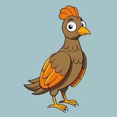 vector illustration of cartoon turkey