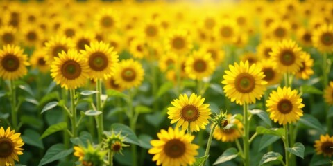 Golden Hour in a Sunflowers Field A Vibrant Display of Nature's Beauty