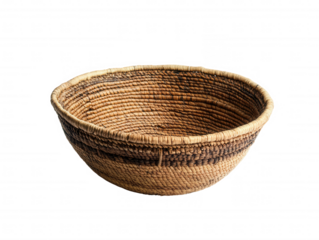 Handwoven African Wicker Bowl Traditional Tribal Basket Home Decor