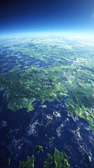 Aerial view of earth’s oceanic patterns abstract landscape nature environment high altitude perspective