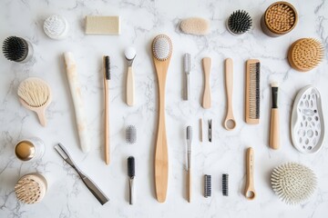 Natural Wooden Bath And Body Brushes Collection