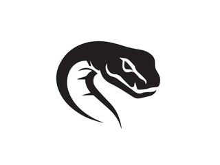 Black Snake Silhouette. Snake icon. Snake logo. Black snake silhouette isolated on white background. Vector illustration. 
