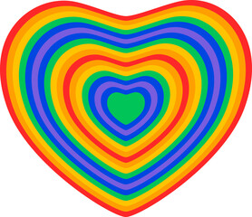 Rainbow heart, decor for Valentine's Day