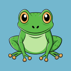 green frog cartoon