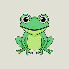 frog on white background