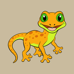 vector illustration of a cartoon frog
