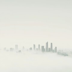 Naklejka premium Skyline in Haze: A City Obscured by Air Pollution 27