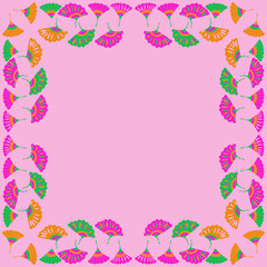 Decorative  colored fabulous leaves . Hand drawn.