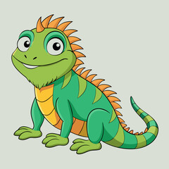 iguana cartoon vector