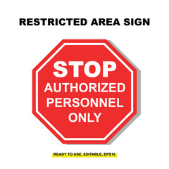 Restricted Zone Safety Signs. Warning and Off-Limits Notices