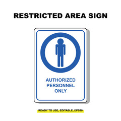 High-Security Zone Signs. Danger, Warning, and Restricted Access