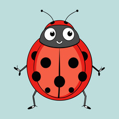 ladybug, insect, ladybird, bug, beetle, animal, nature, illustration, vector, cartoon, fly, red, spring, small, summer, color, cute, art, biology, beauty, black, wildlife, 3d, spotted, season