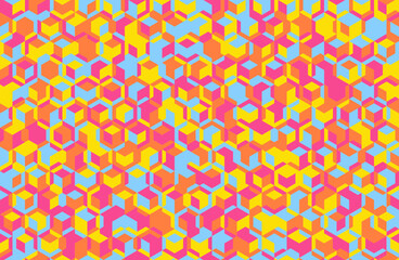 Seamless geometric mosaic pattern with clean shapes. Perfect for abstract backgrounds, modern poster artwork, or trendy textile prints.