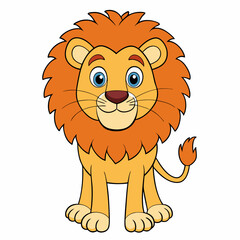 lion cartoon isolated on white