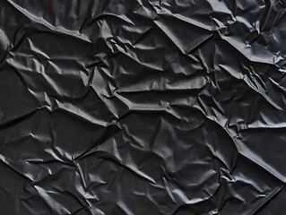 Obraz premium black crumpled and creased plastic poster texture background