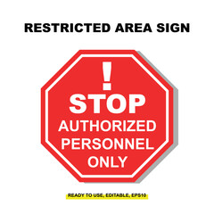 Restricted Zone Safety Signs. Warning and Off-Limits Notices