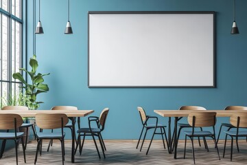 Modern Meeting Room Interior Design With Blank Whiteboard