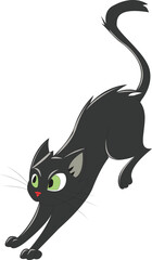 Silhouette black cat