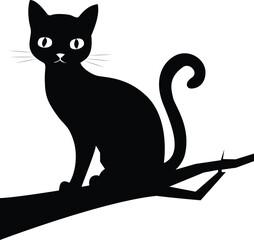 Silhouette black cat