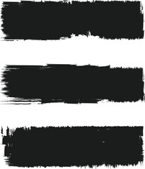 Fototapeta premium black brush strock set 