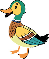Duck Color image vector art 