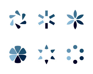 Collection Loading bar status icon. Vector illustration. Set of vector loaded icons. Download progress. Donload or Upload.