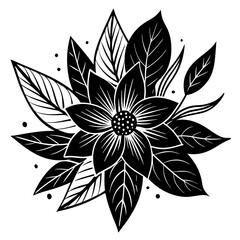 minimal botanical graphic sketch drawing, Silhouettes vector