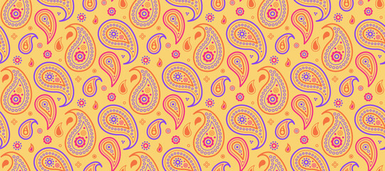 Trend textile endless ornamental. Vintage colours of buta persian. Royalty graphic as draw exotic.