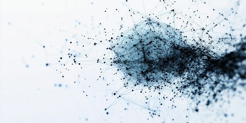 Digital Abstract with Blue-Grey Tone