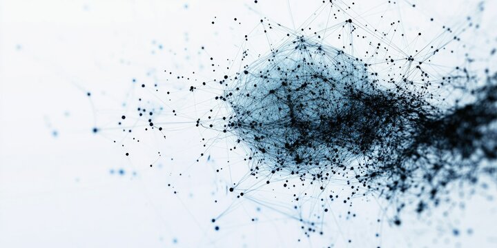 Digital Abstract with Blue-Grey Tone