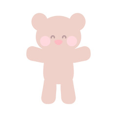 シンプルキッズハッピーテディベアアイコン⭐︎PNG