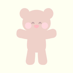 シンプルキッズハッピーテディベアアイコン⭐︎