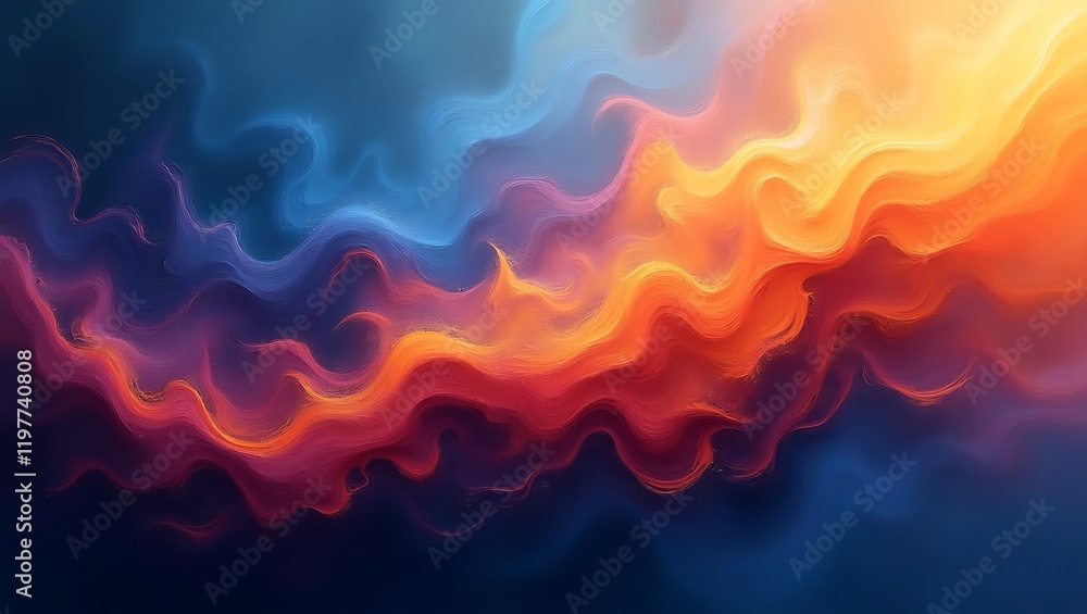 Poster abstract colorful background with glowing lines. generative ai.