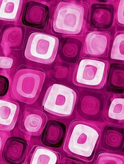 Fototapeta premium Vibrant Pink Abstract Squares Soft Light Swirling Pattern. AI Generated