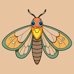 vector illustration of a moth