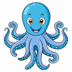 octopus cartoon vector