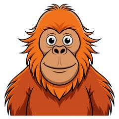 orangutan cartoon vector