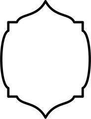 islamic decorative shape black out line, suitable for ramadan eid mubarak